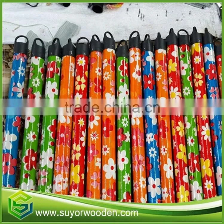 flexible handle brush wood broomstick