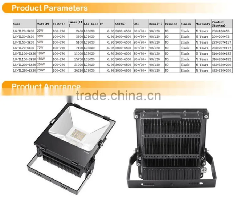 2016 Competitive Price 6000K 200W SMD LED Flood light