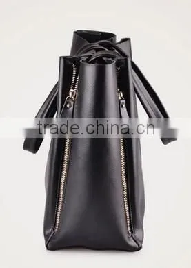 2 in 1 fashion white noble lady pure leather handbags