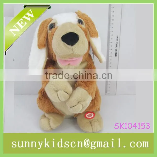 2014 HOT selling animal plush toys plush dog toys power-driven for wholesale plush toys