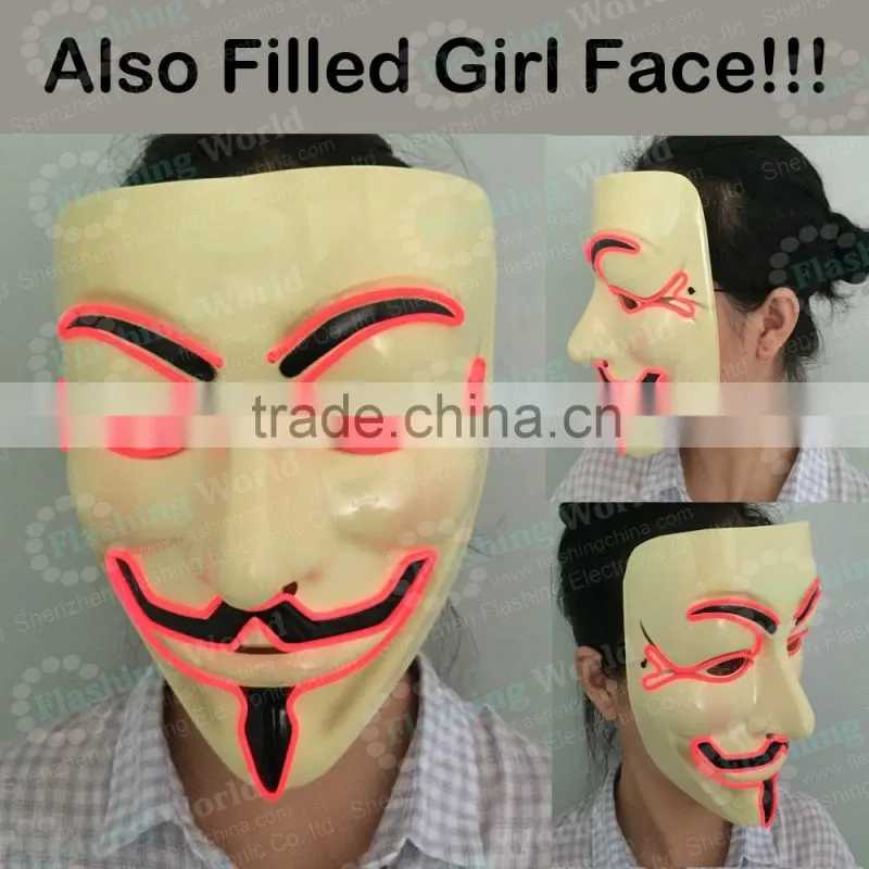 hot sell led flashing mask el party face mask for all