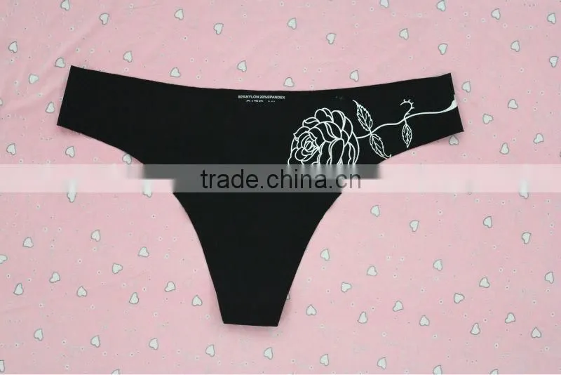 2014 Seamless Laser Cut Sexy Mature Women Panties G String