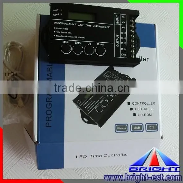 Dimmable Programmable time led light controller tc420