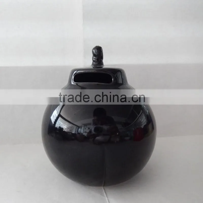 Ceramic toy hand grenade shaped money coin bank home decoration