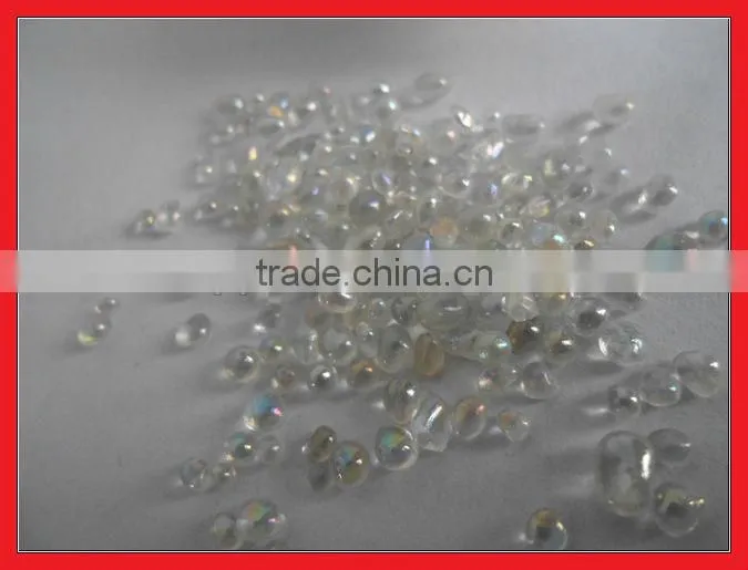 Clear glass pebbles