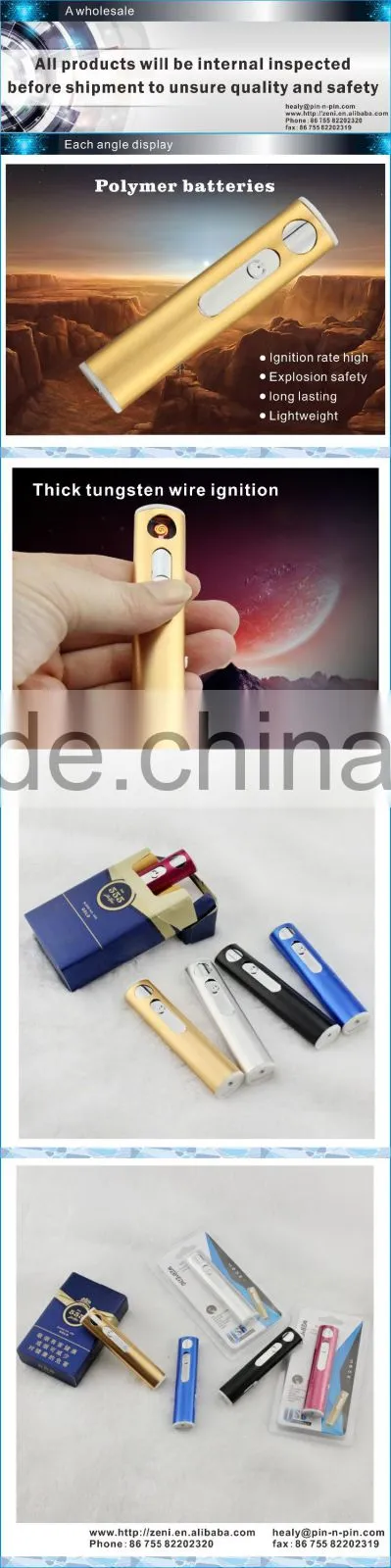 2016 Hot selling Cylinder shape electronic lighter