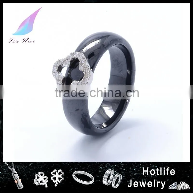 best products for import new hot design ceramic zircon ring black ring