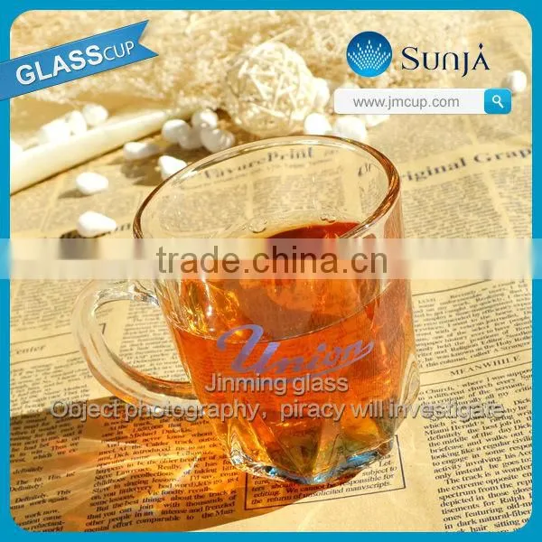 hot sales drinking glass cup crystal unique design glass tea cup