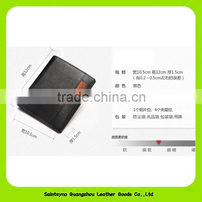 16389 wholesale classical top grain leather wallets for men personalized