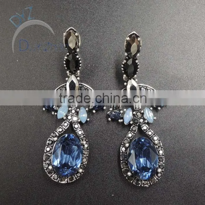 gold plated wholesale alloy necklace jewelry with crystal stone