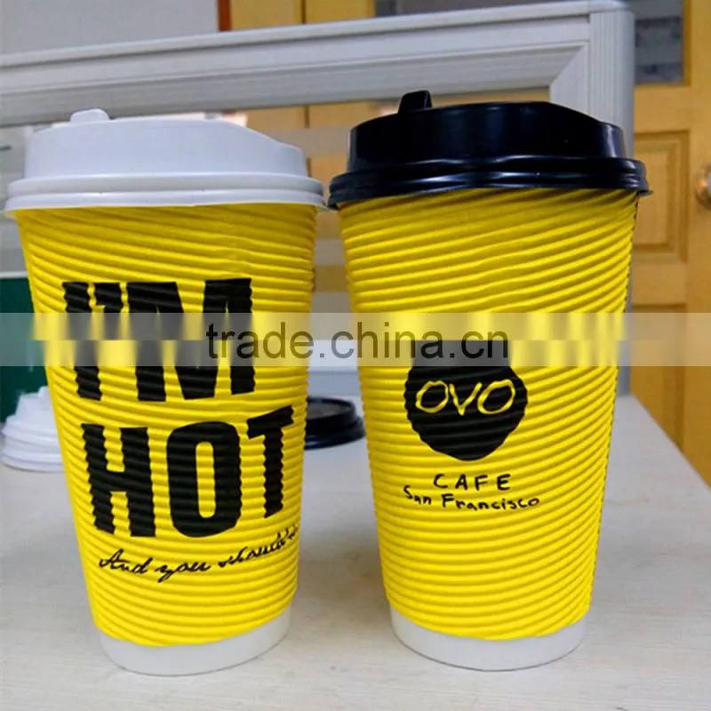 Disposable Coffee Paper Cup with Lid