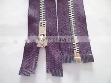5# metal zipper aluminum teeth zipper open end zipper auto-lock slider zipper jacket zipper