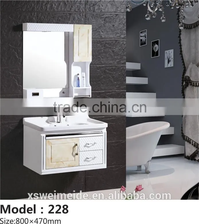Popular White PVC Bathroom Cabinet(WMD-228)