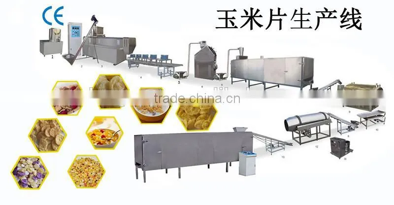 Healthy breakfast cereals/corn flakes production line