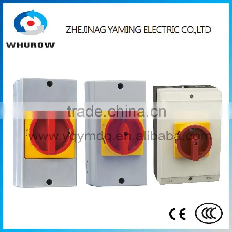 Isolator disconnect rotary cam switch high voltage 25-100A electronic industrial autotransformer waterproof control box