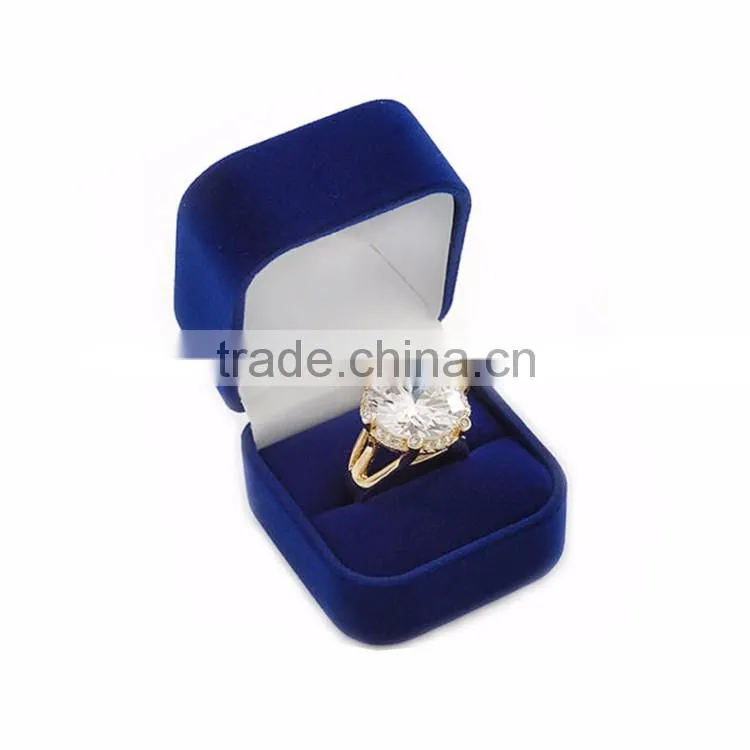 Best selling high quality engagement custom velvet style ring box