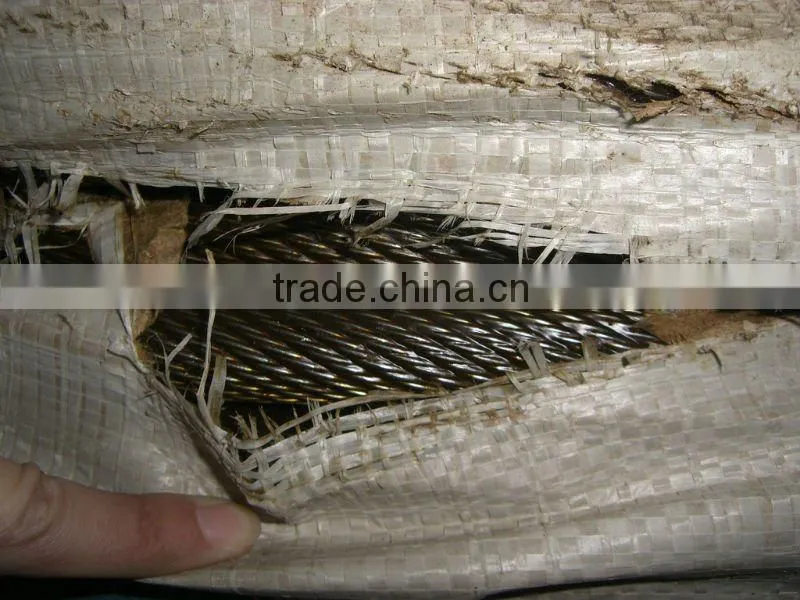 Tower crane steel wire rope D12mm,D14mm,D16mm,D18mm,D22mm