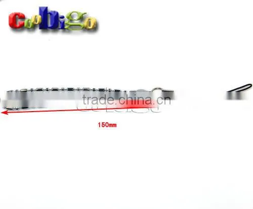 Mobile Cell Phone Strap Lariat Black With Chain Plated (150mm Length) Fit For Toy Keychain Accessories