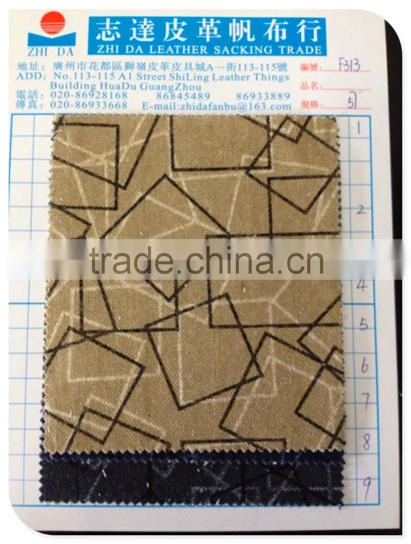 2016 Designer printing organic Cotton Printed Fabric for shoes bag luggage
