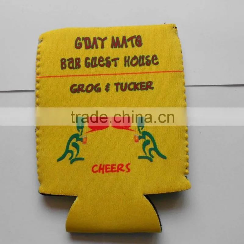 Eco-friendly plain dyed fancy printed beer can holder