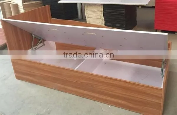 single wooden bed
