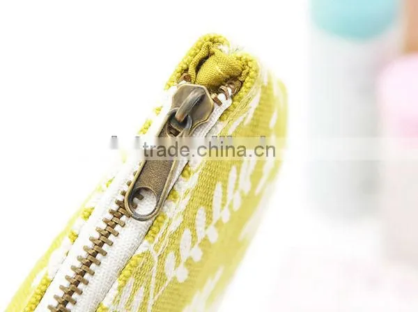 2013 dourable canvas yellow and green fashion wallet wholesale