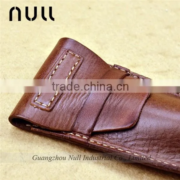 Wholesale men's gift item genuine leather pen and pencil holder