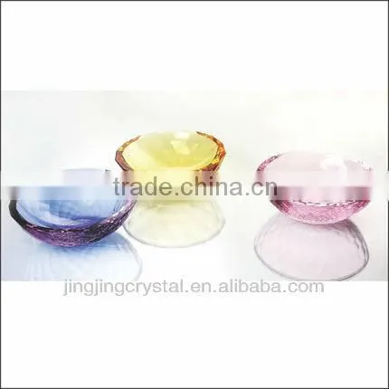 Hot selling crystal glass fruit bowls arc clear glass salad bowls