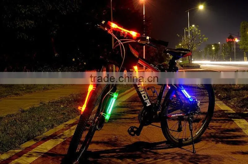 Led flare safety colorful flashing light flexible stick for bike