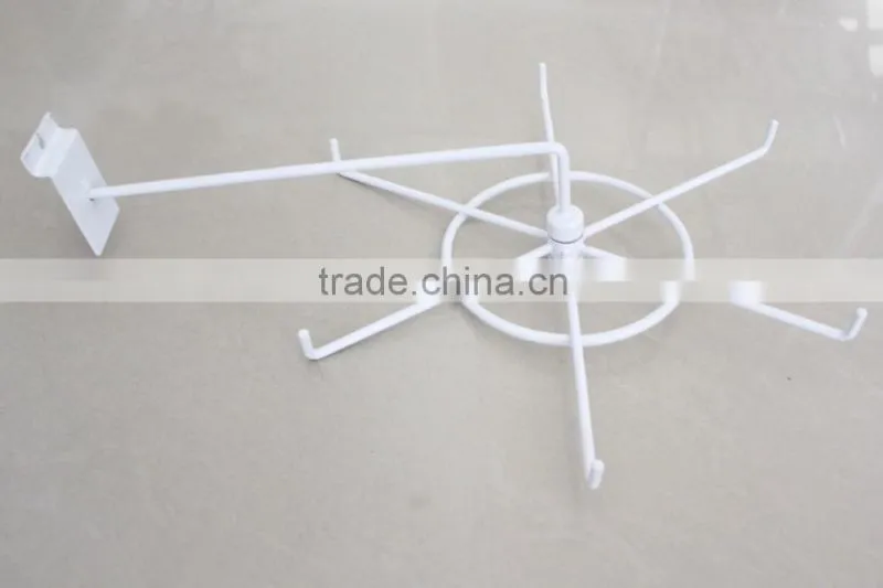 SLATWALL Spinner Jewellery Tie Scalf Shopfittings 6 Prong Display Spinning Hook