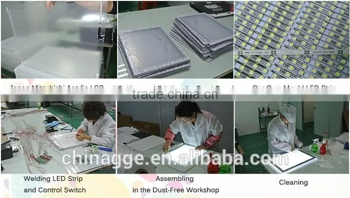 LED aluminum extrusion profile shadow box frames wholesale light box