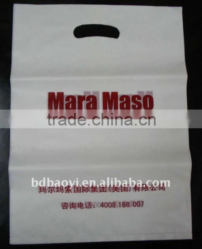Hot sale LDPE DIE CUT shopping packing bags for cloth
