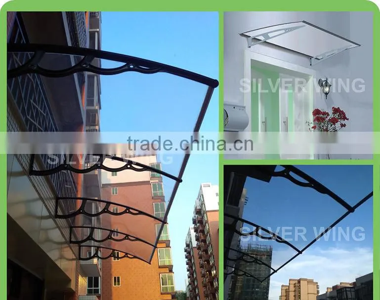Modern transparent awning small window awning parts for plastic door canopy awning
