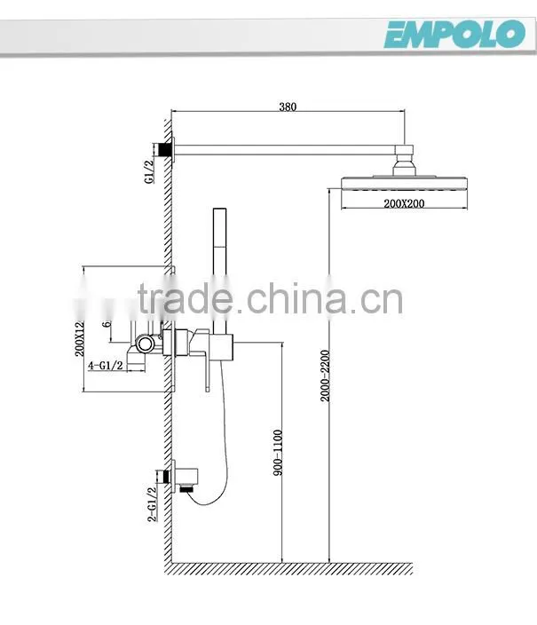 Kaiping Factory Rainfall Concealed Shower Mixer 13 4701