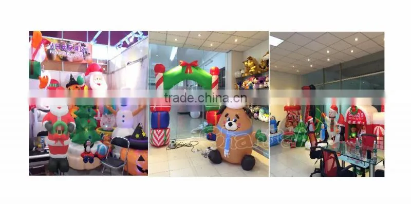 Inflatable Penguin Family On Sled Scene Christmas Decor