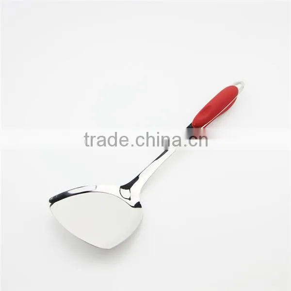 Red handle utensils made of stainless steel