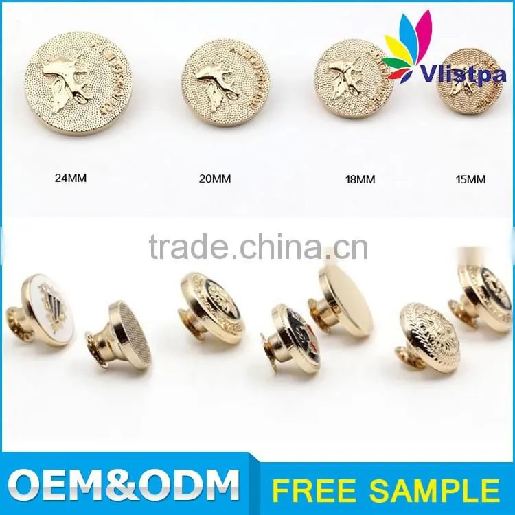 Classic wholesale custom metal jeans button for pants