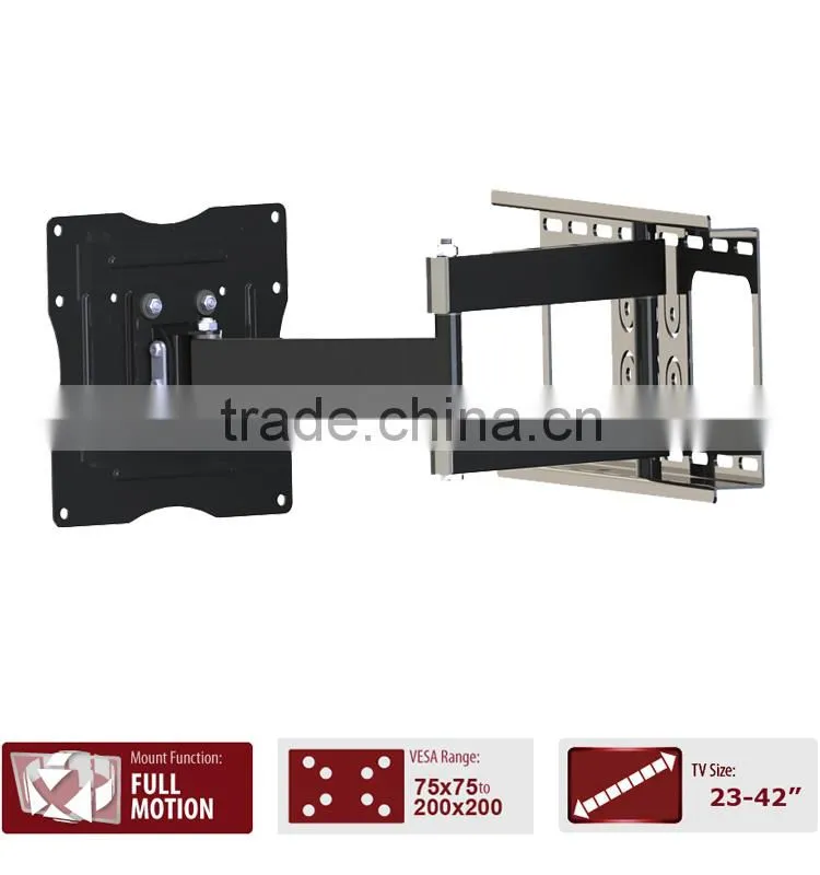 Articulating swivel tilt LCD TV wall mount for 23~42 inch screen