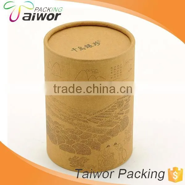 Custom Wholesale Kraft Paper Top Lid Round Paper Tube Box