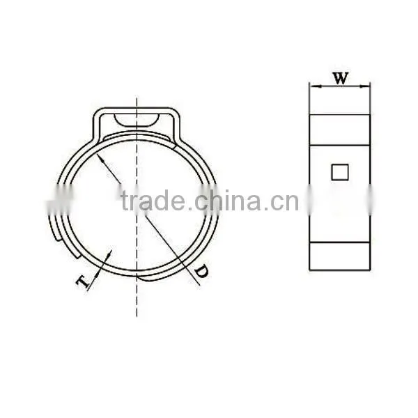 5*0.5mm(Width*Thickness) Stepless Ear Hose Clamps