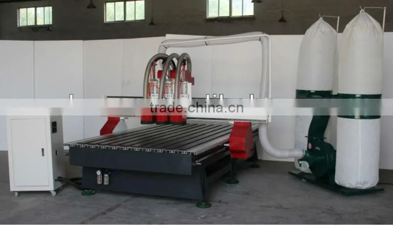 ZK-1325 Air Cylinder ATC CNC Router With 3 Tools Changing 1300*2500*200mm