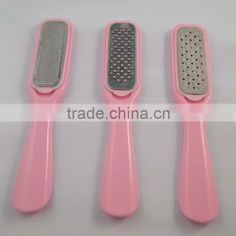 Double side metal & sandpaper pedicure foot file