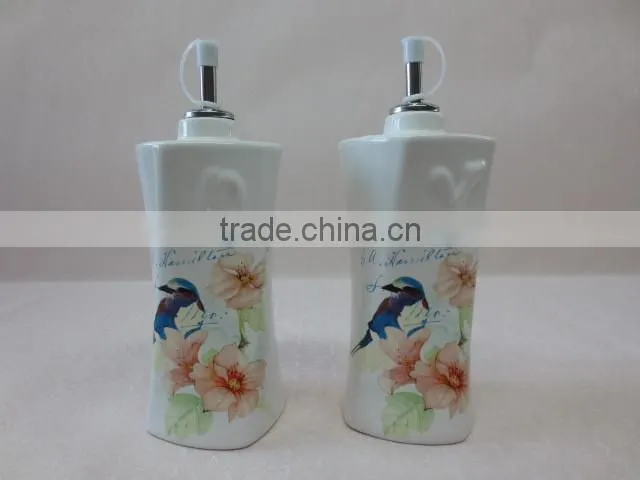 fine decal ceramic water pitcher jug