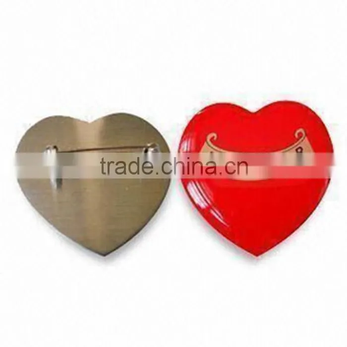 Free design metal button badge, made in China