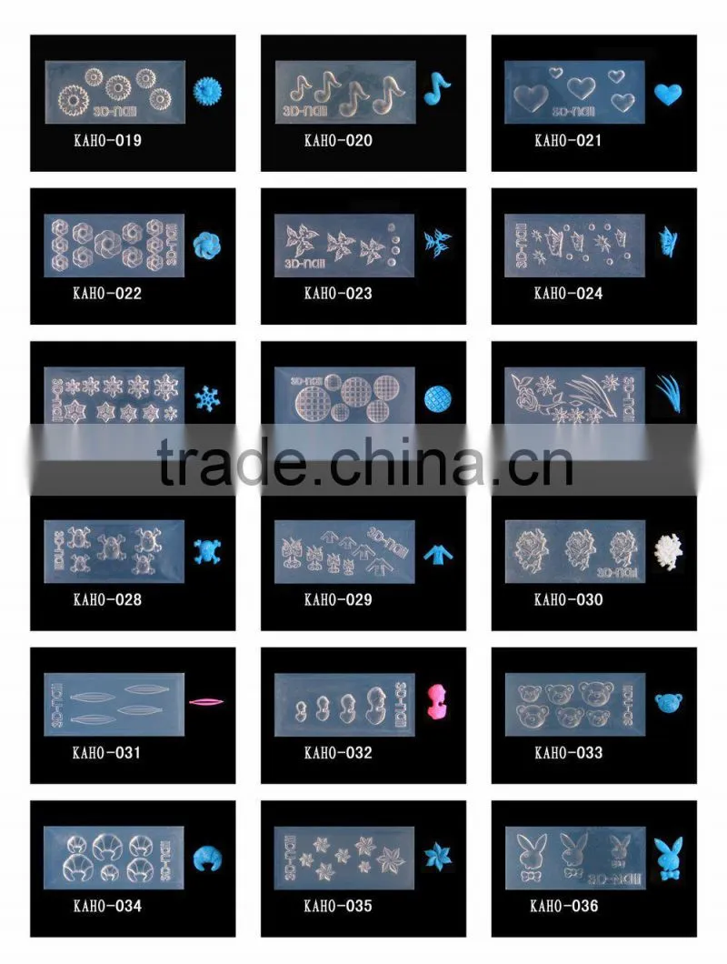 2014 new design 3d nail mold for nail art 3D mold-19-36