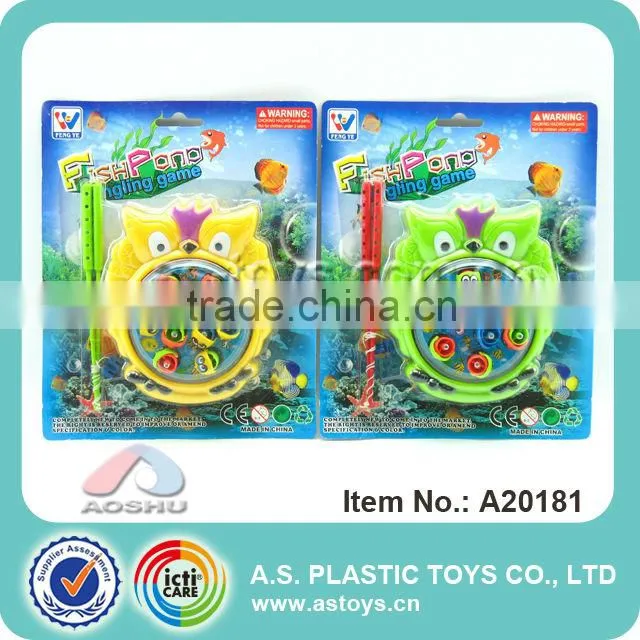 Plastic wind up indoor fishing games for kid