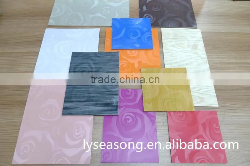 2015 hot sales Melamine MDF slatwall panels plywood /displaying board with rose printed for construction decorate metarials