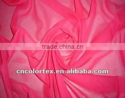 spun polyester high twist voile fabric for scarf 50s 60s 80s