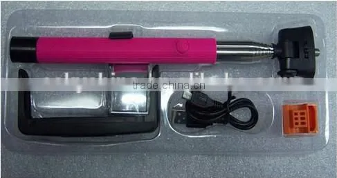 D09 with mirror bluetooth selfie stick,extendable self-portrait monopod with mirror D09