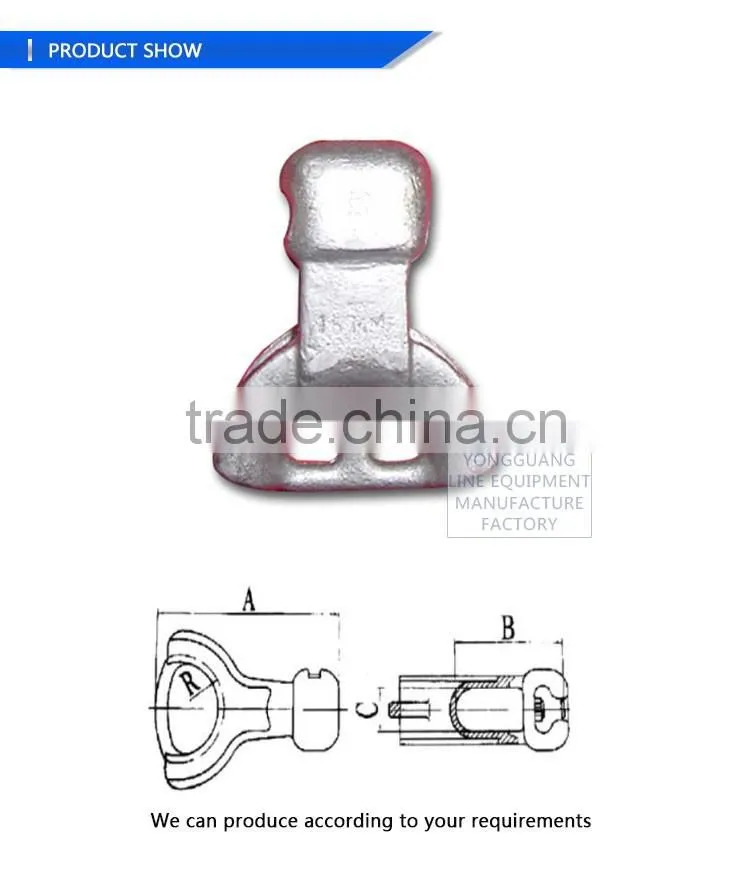 Hot-dip Galvanized socket thimble/Electric fittings for insulator/socket clevis